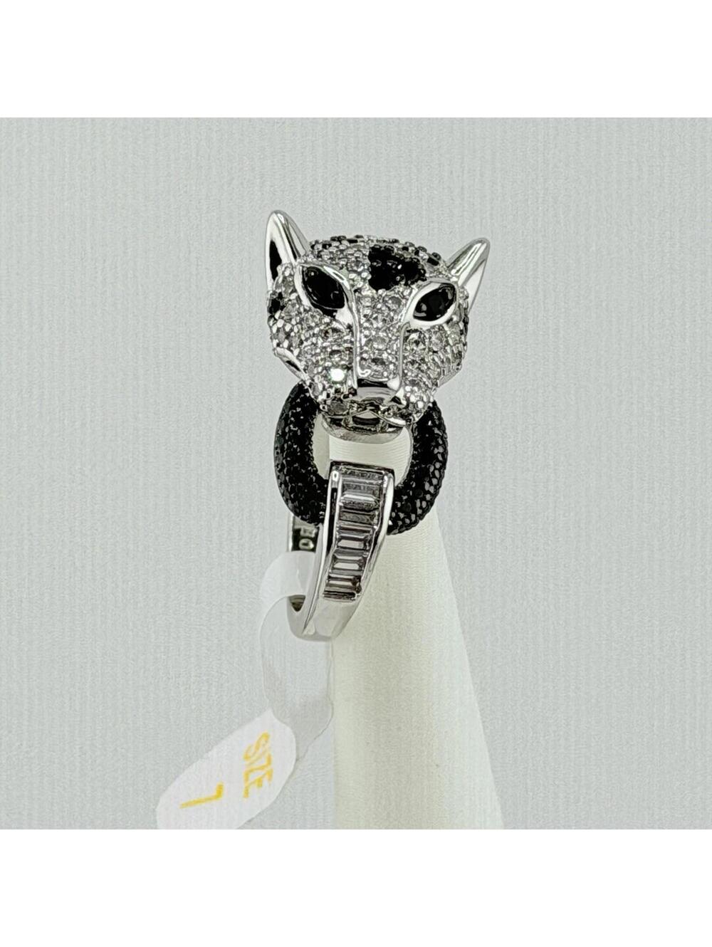 Bomb Party UNTAMED JAG Ring Sz 7 “Silence Has Teeth” Black Onyx on Rhodium